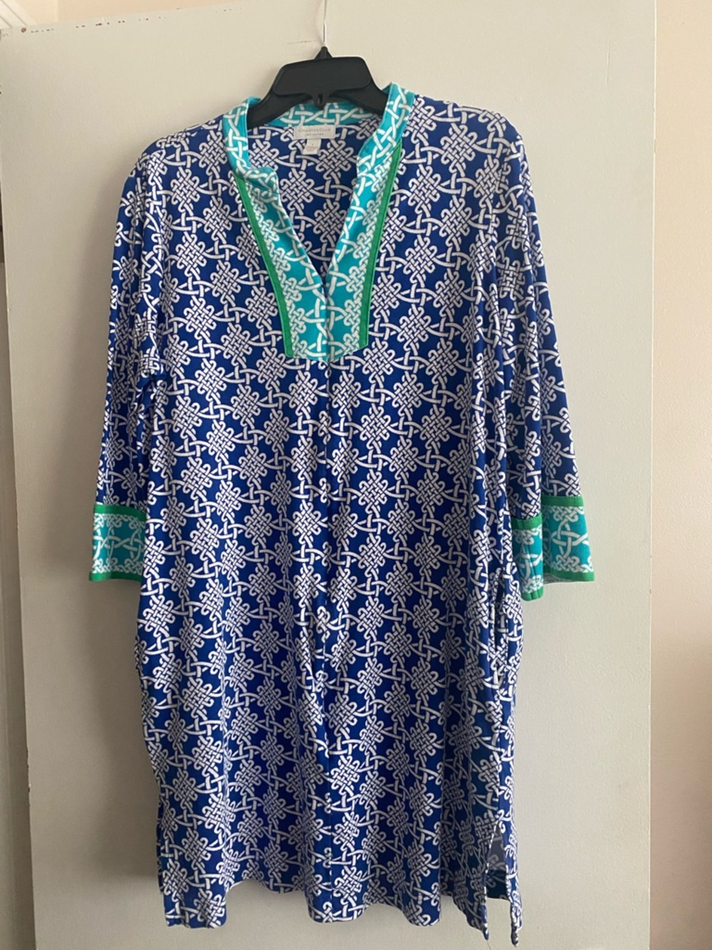 Charter Club Intimates Blue and White Patterned Robe- Size L